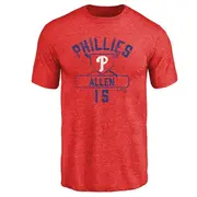 Men's Philadelphia Phillies ＃15 Richie Allen Red Branded Base Runner T-Shirt
