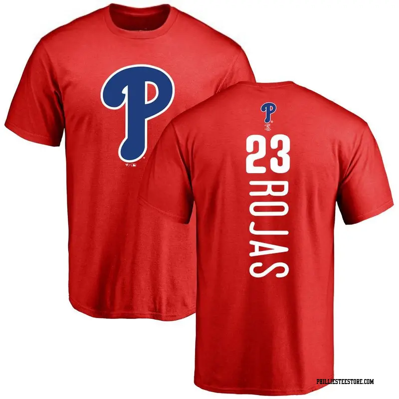Men's Philadelphia Phillies ＃23 Johan Rojas Red Backer T-Shirt