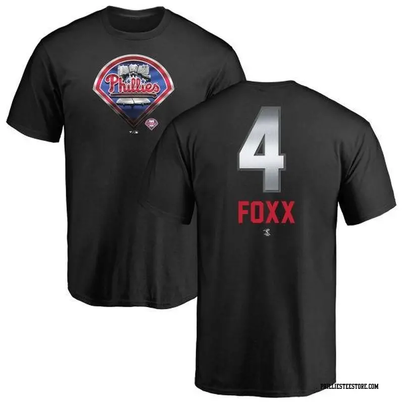 Men's Philadelphia Phillies ＃4 Jimmy Foxx Black Branded Midnight Mascot T-Shirt
