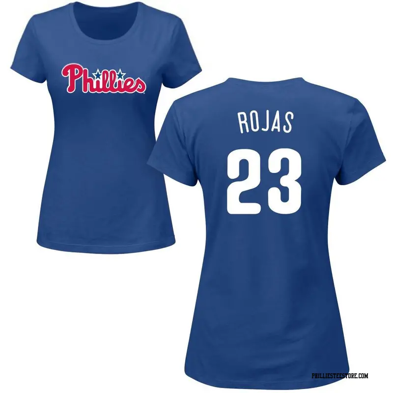 Women's Philadelphia Phillies ＃23 Johan Rojas Royal Roster Name & Number T-Shirt