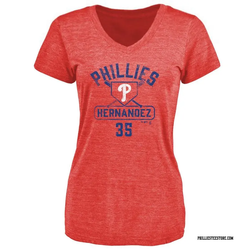Women's Philadelphia Phillies ＃35 Carlos Hernandez Red Base Runner T-Shirt