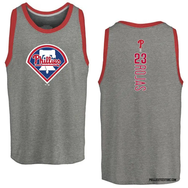 Youth Philadelphia Phillies ＃23 Johan Rojas Ash Backer Tank Top