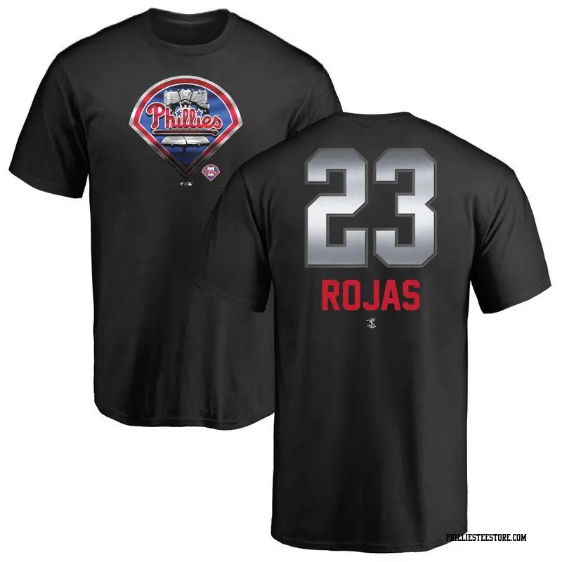 Youth Philadelphia Phillies ＃23 Johan Rojas Black Midnight Mascot T-Shirt