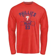 Youth Philadelphia Phillies ＃23 Johan Rojas Red Base Runner Long Sleeve T-Shirt